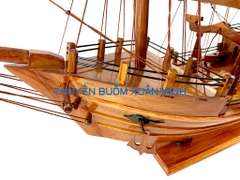 Thuyền Buồm Gỗ Mô Hình Tàu Đánh Cá Thái Lan - Loại Đẹp - Gỗ Tràm | Thân 100cm