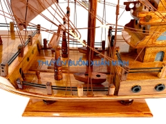 Thuyền Buồm Gỗ Mô Hình Tàu Đánh Cá Thái Lan - Loại Đẹp - Gỗ Tràm | Thân 100cm