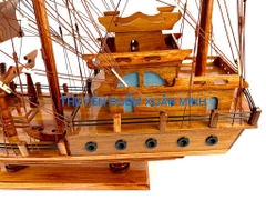 Thuyền Buồm Gỗ Mô Hình Tàu Đánh Cá Thái Lan - Loại Đẹp - Gỗ Tràm | Thân 100cm