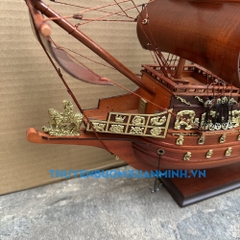 [Buồm Gỗ] Mô Hình Thuyền Chiến Hạm Hoàng Gia Sovereign Of The Seas - Thuyền chiến cổ nước Anh - chuẩn Xuất Khẩu - Gỗ Căm Xe - Dài 48cm