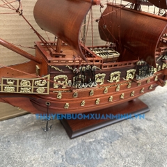 [Buồm Gỗ] Mô Hình Thuyền Chiến Hạm Hoàng Gia Sovereign Of The Seas - Thuyền chiến cổ nước Anh - chuẩn Xuất Khẩu - Gỗ Căm Xe - Dài 48cm
