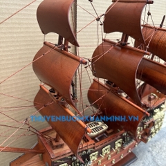[Buồm Gỗ] Mô Hình Thuyền Chiến Hạm Hoàng Gia Sovereign Of The Seas - Thuyền chiến cổ nước Anh - chuẩn Xuất Khẩu - Gỗ Căm Xe - Dài 48cm