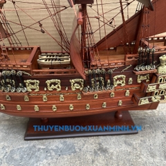 [Buồm Gỗ] Mô Hình Thuyền Chiến Hạm Hoàng Gia Sovereign Of The Seas - Thuyền chiến cổ nước Anh - chuẩn Xuất Khẩu - Gỗ Căm Xe - Dài 48cm
