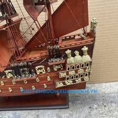[Buồm Gỗ] Mô Hình Thuyền Chiến Hạm Hoàng Gia Sovereign Of The Seas - Thuyền chiến cổ nước Anh - chuẩn Xuất Khẩu - Gỗ Căm Xe - Dài 48cm