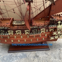 [Buồm Gỗ] Mô Hình Thuyền Chiến Hạm Hoàng Gia Sovereign Of The Seas - Thuyền chiến cổ nước Anh - chuẩn Xuất Khẩu - Gỗ Căm Xe - Dài 48cm