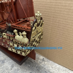 [Buồm Gỗ] Mô Hình Thuyền Chiến Hạm Hoàng Gia Sovereign Of The Seas - Thuyền chiến cổ nước Anh - chuẩn Xuất Khẩu - Gỗ Căm Xe - Dài 48cm