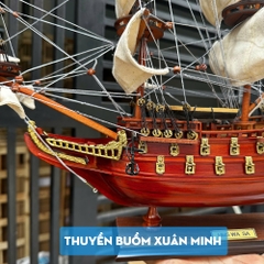 Mô Hình Thuyền Chiến Hạm Hoàng Gia HMS Wasa - Tàu Cổ Chiến Hạm Thuỵ Điển - Hàng Xuất Khẩu - Gỗ Căm Xe - Dài 47cm