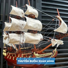 Mô Hình Thuyền Chiến Hạm Hoàng Gia HMS Wasa - Tàu Cổ Chiến Hạm Thuỵ Điển - Hàng Xuất Khẩu - Gỗ Căm Xe - Dài 47cm