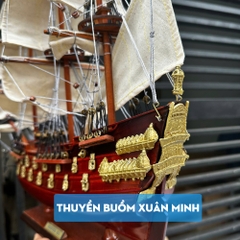 Mô Hình Thuyền Chiến Cổ HMS Wasa - Tàu Cổ Chiến Hạm Thuỵ Điển - Hàng Xuất Khẩu - Gỗ Căm Xe - Dài 47cm