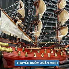 Mô Hình Thuyền Chiến Cổ HMS Wasa - Tàu Cổ Chiến Hạm Thuỵ Điển - Hàng Xuất Khẩu - Gỗ Căm Xe - Dài 47cm