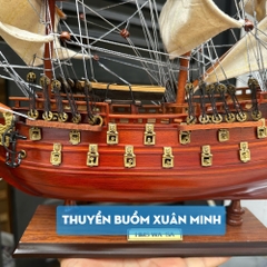 Mô Hình Thuyền Chiến Cổ HMS Wasa - Tàu Cổ Chiến Hạm Thuỵ Điển - Hàng Xuất Khẩu - Gỗ Căm Xe - Dài 47cm