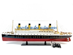 Mô Hình Tàu Thuỷ RMS Titanic - Trưng Bày Sang Trọng | Gỗ Tự Nhiên | Thân 100cm (Đèn LED Màu)