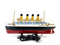 Mô Hình Tàu Thuỷ RMS Titanic - Tàu Titanic mô hình - Gỗ Tự Nhiên- Dài 40cm - Đèn LED Màu