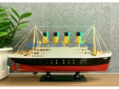 Mô Hình Tàu Thuỷ RMS Titanic - Tàu Titanic mô hình - Gỗ Tự Nhiên- Dài 40cm - Đèn LED Màu