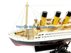 Mô Hình Tàu Thuỷ RMS Titanic - Tàu Titanic mô hình - Gỗ Tự Nhiên- Dài 40cm - Đèn LED Màu