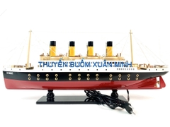 Mô Hình Tàu Thuỷ RMS Titanic - Trưng Bày Sang Trọng - Gỗ Tự Nhiên - Dài 60cm - Đèn LED Màu