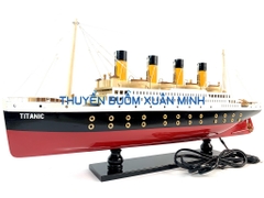 Mô Hình Tàu Thuỷ RMS Titanic - Trưng Bày Sang Trọng - Gỗ Tự Nhiên - Dài 60cm - Đèn LED Màu