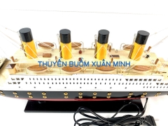 Mô Hình Tàu Thuỷ RMS Titanic - Trưng Bày Sang Trọng - Gỗ Tự Nhiên - Dài 60cm - Đèn LED Màu