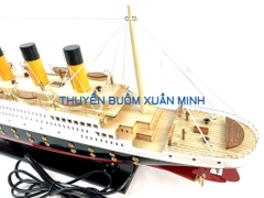 Mô Hình Tàu Thuỷ RMS Titanic - Trưng Bày Sang Trọng - Gỗ Tự Nhiên - Dài 60cm - Đèn LED Màu