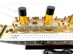 Mô Hình Tàu Thuỷ RMS Titanic - Trưng Bày Sang Trọng | Gỗ Tự Nhiên | Thân 80cm (Đèn LED Màu)