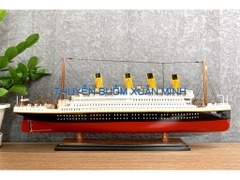 Mô Hình Tàu Thuỷ RMS Titanic - Hàng VIP Xuất Khẩu | Gỗ Căm Xe | Thân 80cm (Sơn Màu)