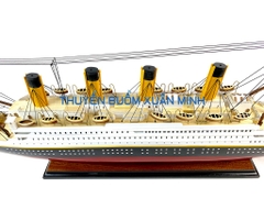 Mô Hình Tàu Thuỷ RMS Titanic - Hàng VIP Xuất Khẩu | Gỗ Căm Xe | Thân 80cm (Sơn Màu)