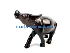 Cặp Tượng Trâu Gỗ Trang Trí Phong Thuỷ | Gỗ Tràm nguyên khối | Size Nhỏ