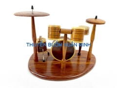 Mô Hình Nhạc Cụ Gỗ Bộ Trống Drum - Gỗ Căm Xe