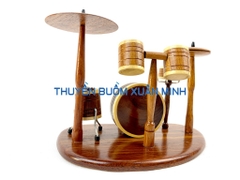 Mô Hình Nhạc Cụ Gỗ Bộ Trống Drum - Gỗ Căm Xe
