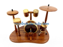 Mô Hình Nhạc Cụ Gỗ Bộ Trống Drum - Gỗ Căm Xe