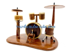 Mô Hình Nhạc Cụ Gỗ Bộ Trống Drum - Gỗ Căm Xe