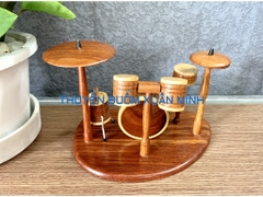 Mô Hình Nhạc Cụ Gỗ Bộ Trống Drum - Gỗ Căm Xe