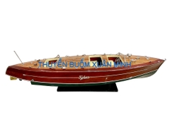 Mô Hình Tàu Cano Đua Sang Trọng Riva Typhoon | Gỗ Tự Nhiên | Thân 95cm (Sơn Đỏ_Xanh)