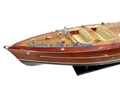 Mô Hình Tàu Cano Đua Sang Trọng Riva Typhoon | Gỗ Tự Nhiên | Thân 95cm (Sơn Đỏ_Xanh)