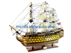 Mô Hình Thuyền Chiến Hạm Hoàng Gia HMS Victory (Tàu Cổ Chiến Hạm Anh Quốc) | Hàng Xuất Khẩu - Gỗ Căm Xe | Thân 80cm