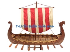 Mô Hình Thuyền Cổ Viking | Gỗ Tự Nhiên | Thân 80cm