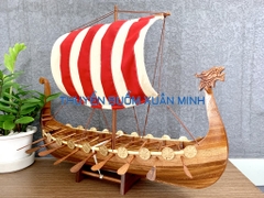 Mô Hình Thuyền Cổ Viking - Gỗ Tự Nhiên - Dài 100cm