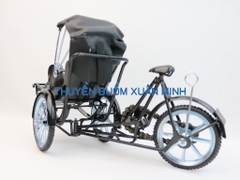 Mô Hình Xe Xích Lô Sắt Trang Trí | Size Lớn 28cm (Sơn Đen)