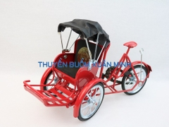 Mô Hình Xe Xích Lô Sắt Trang Trí | Size Lớn 28cm (Sơn Đỏ)