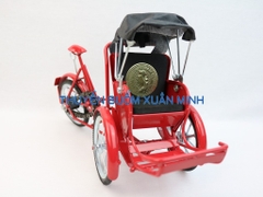 Mô Hình Xe Xích Lô Sắt Trang Trí | Size Lớn 28cm (Sơn Đỏ)
