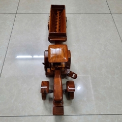 Mô Hình Xe Máy Cày Gỗ Trang Trí - Gỗ Căm Xe - Dài 58cm