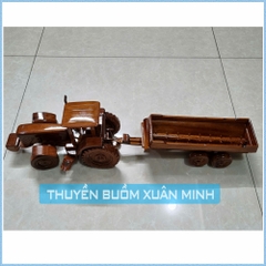 Mô Hình Xe Máy Cày Gỗ Trang Trí - Gỗ Căm Xe - Dài 58cm