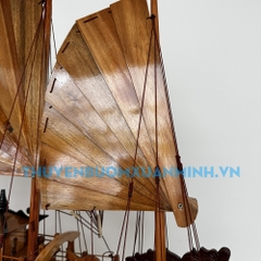 Mô hình thuyền buồm gỗ - Mô hình thuyền Rồng Hạ Long - Gỗ Tràm - Chiều dài 60cm