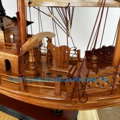 Mô hình thuyền buồm gỗ - Mô hình thuyền Rồng Hạ Long - Gỗ Tràm - Chiều dài 60cm