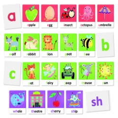 FLASHCARDS TACTILE AND PHONICS ALPHABET MONTESSORI - Bộ thẻ chơi giúp phát triển trí não