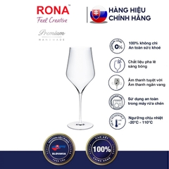 Bộ 4 ly rượu vang pha lê 680 ml Tiệp Khắc