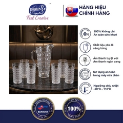 Bộ Bình Ly Pha Lê Diamond Crystalite Bohemia