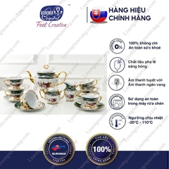 Bộ bình trà sứ MT CS ZL CE họa tiết mạ vàng 24k Tiệp khắc