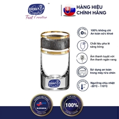 Bộ 6 ly uống rượu mạnh pha lê 035 ml mạ vàng platin 24k