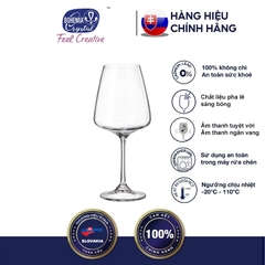 Bộ 6 ly rượu vang pha lê bohemia 450 ml Tiệp Khắc